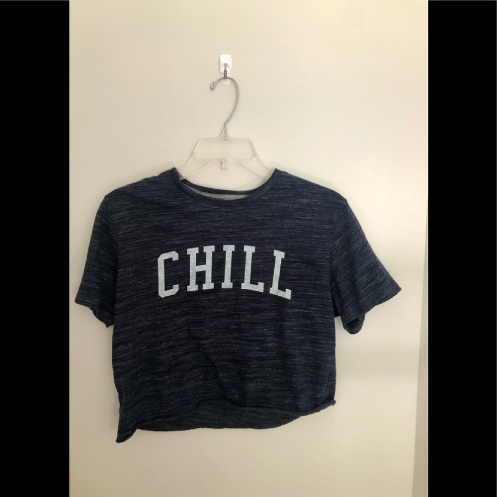 Navy “Chill” Crop Top
